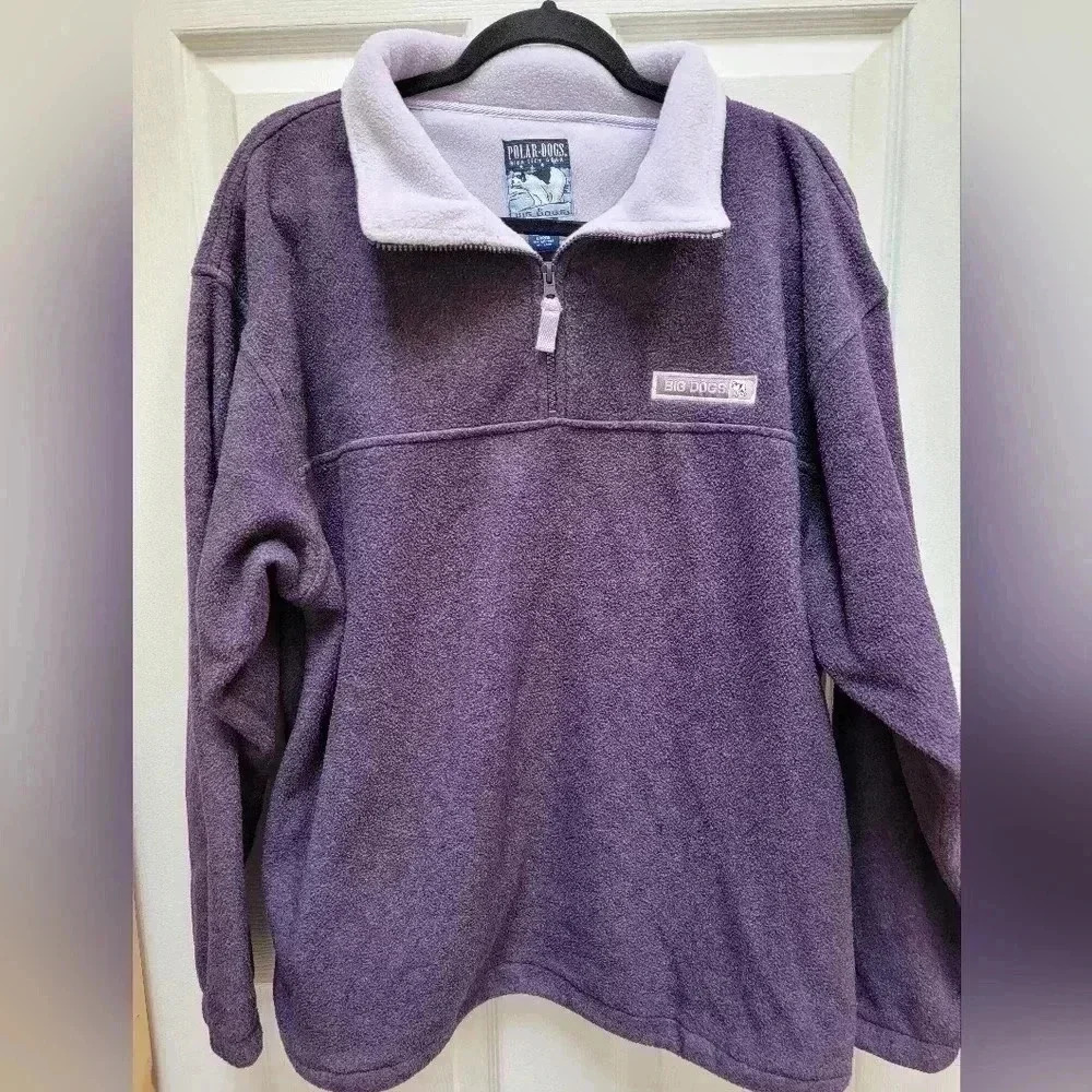 Polar Big Dogs Vintage High Tech Gear Womens Half Zip Pullover Jacket Size Large